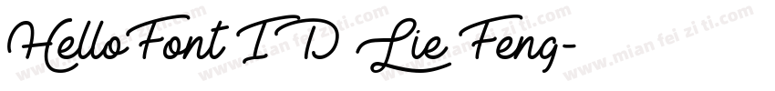 HelloFont ID Lie Feng字体转换
